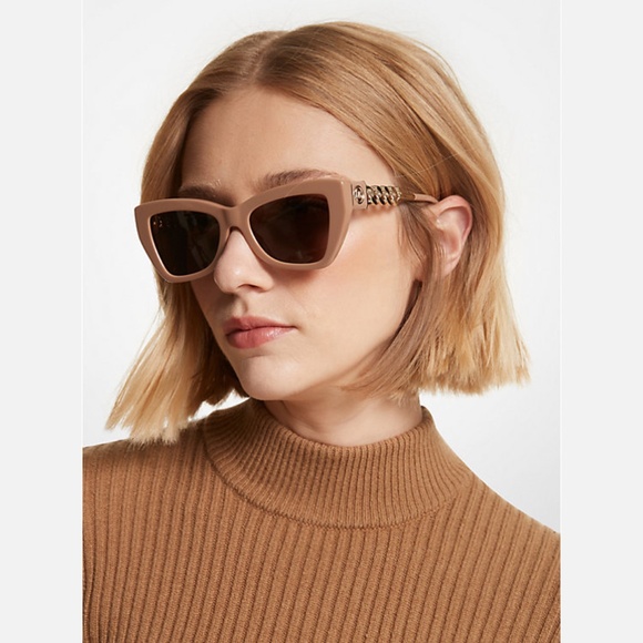 New in Case Original MICHAEL KORS Montecito Sunglasses Butterfly Beige MK2205 - Picture 2 of 12